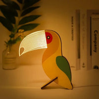 Veilleuse LED Enfant en Bois Acrylique avec Port USB | Marco Lucetti Toucan / Prise USB