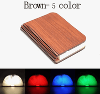 Veilleuse LED Pliante 3D Créative RGB - Recharge USB en Bois - Lampe de Table pour Chambre d'Enfant | Marco Lucetti