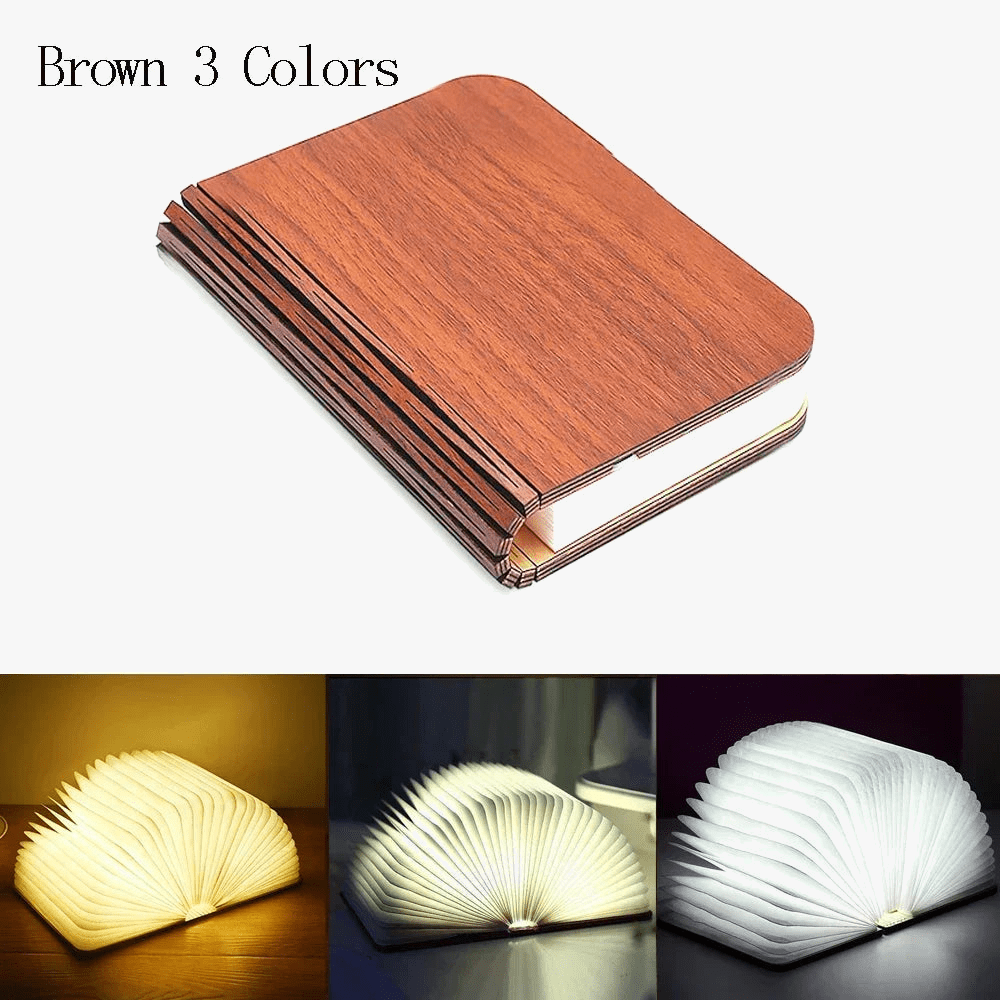 Veilleuse LED Pliante 3D Créative RGB - Recharge USB en Bois - Lampe de Table pour Chambre d'Enfant | Marco Lucetti
