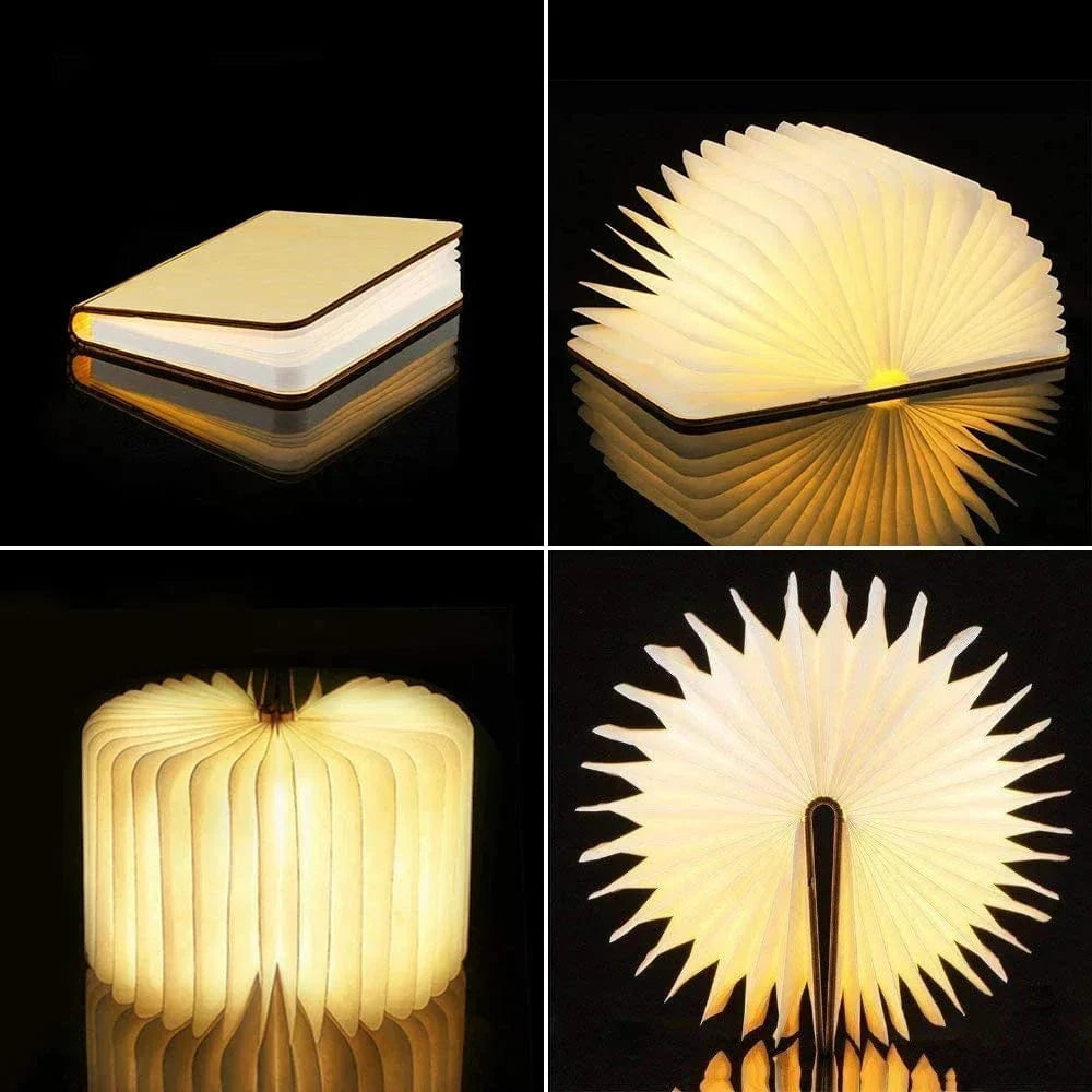 Veilleuse LED Pliante 3D Créative RGB - Recharge USB en Bois - Lampe de Table pour Chambre d'Enfant | Marco Lucetti
