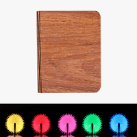 Veilleuse Livre LED 3D Creative en Bois Portable - Rechargeable USB - Lampe de Table Magnétique - Décoration Maison - 5 Couleurs | Marco Lucetti