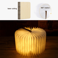 Veilleuse Livre LED 3D Creative en Bois Portable - Rechargeable USB - Lampe de Table Magnétique - Décoration Maison - 5 Couleurs | Marco Lucetti
