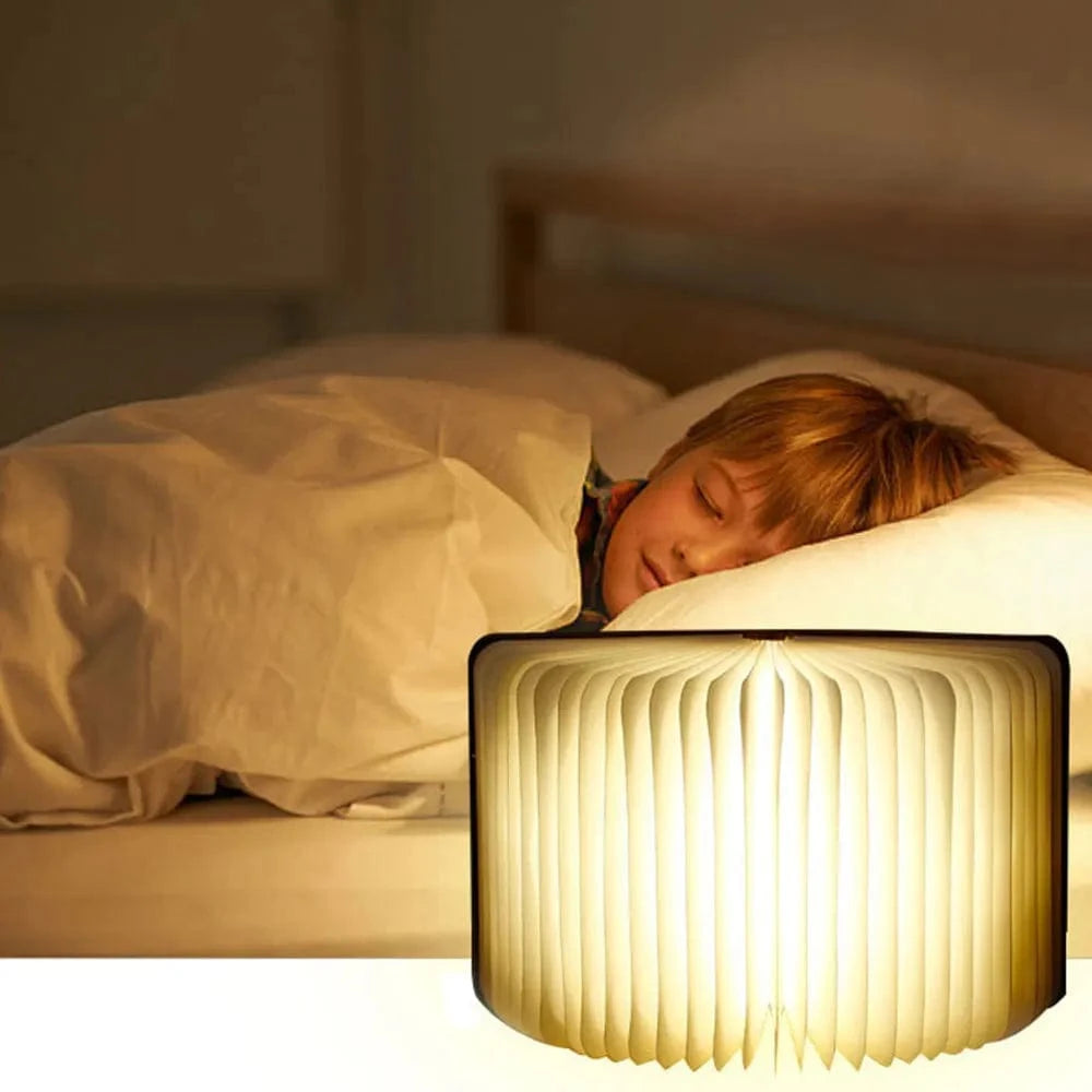 Veilleuse Livre LED 3D Creative en Bois Portable - Rechargeable USB - Lampe de Table Magnétique - Décoration Maison - 5 Couleurs | Marco Lucetti