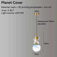 Veilleuse lunaire LED astronautique pour chambre d'enfant - Design moderne | Marco Lucetti Style-B / Blanc froid