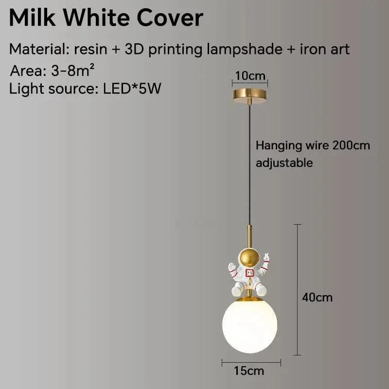 Veilleuse lunaire LED astronautique pour chambre d'enfant - Design moderne | Marco Lucetti Style-C / Blanc froid