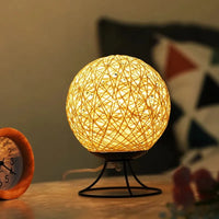 Veilleuse Lune LED en Bois et Rotin - Ambiance Chaleureuse | Marco Lucetti