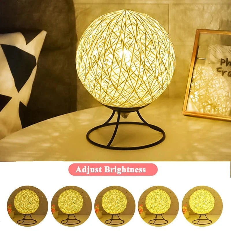 Veilleuse Lune LED en Bois et Rotin - Ambiance Chaleureuse | Marco Lucetti Prise USB / Intensité variable