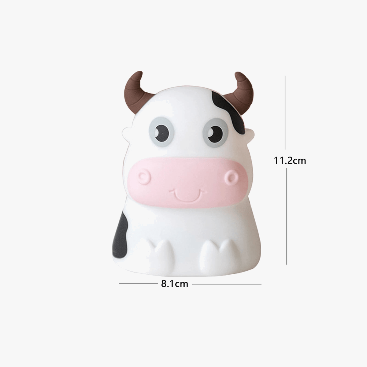 Veilleuse Mignon Vache 7 Couleurs En Silicone Souple - Lampe Enfant Veilleuse À Distance LED | Marco Lucetti