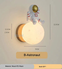 Veilleuse murale animaux pour chambre d'enfant | Marco Lucetti B Astronaute