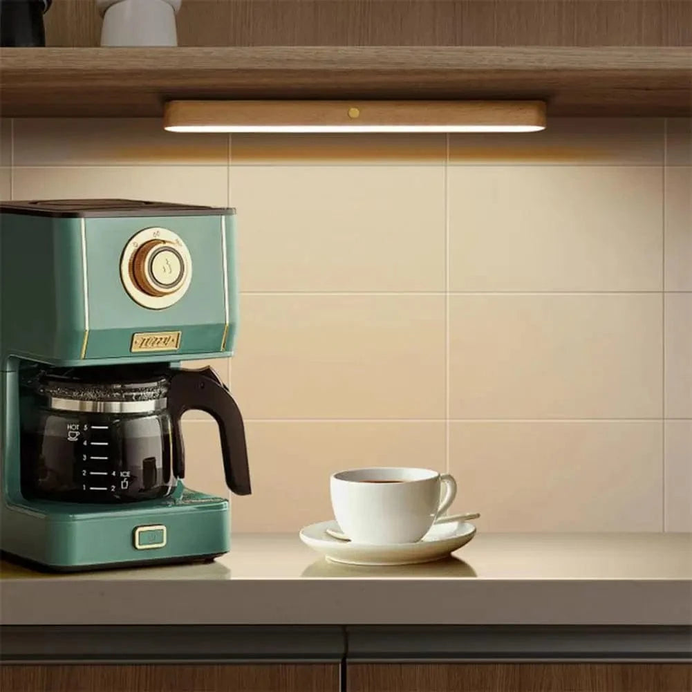 Veilleuse murale Rechargeable en bois avec miroir LED | Marco Lucetti Blanc chaud