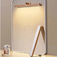 Veilleuse murale Rechargeable en bois avec miroir LED | Marco Lucetti Blanc chaud