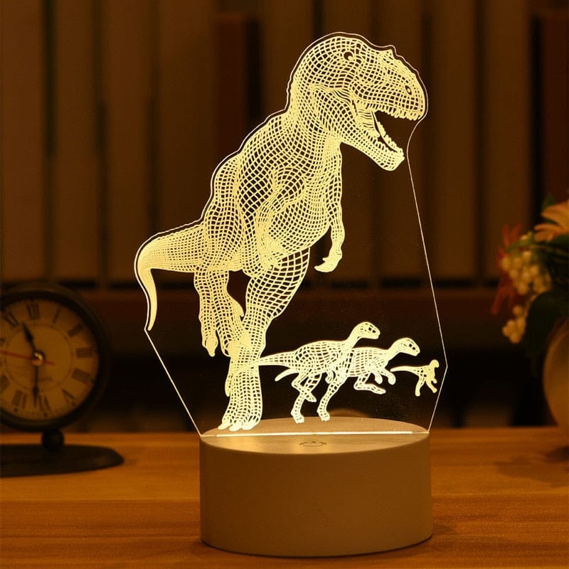 Veilleuse Ronde Enfant - Lampe de chevet Oh, oui ! | Marco Lucetti Dinosaure