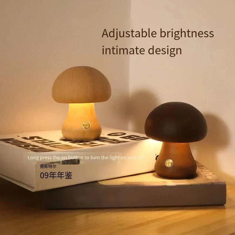 Veilleuse Tactile Champignon en Bois - Éclairage LED | Marco Lucetti
