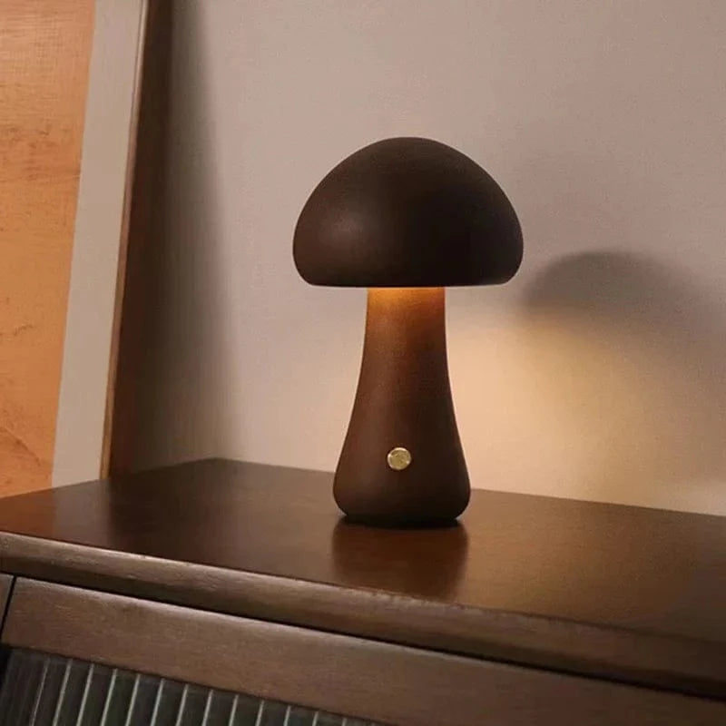 Veilleuse Tactile Champignon en Bois - Éclairage LED | Marco Lucetti A--2
