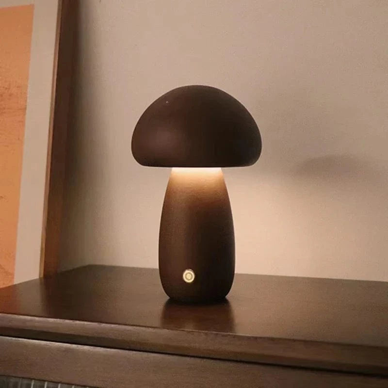 Veilleuse Tactile Champignon en Bois - Éclairage LED | Marco Lucetti B--2