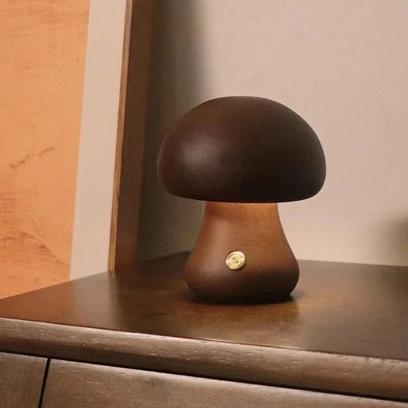 Veilleuse Tactile Champignon en Bois - Éclairage LED | Marco Lucetti C--2