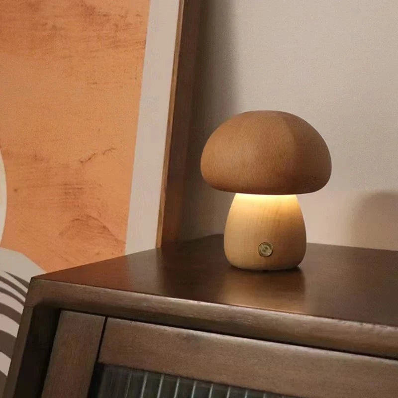 Veilleuse Tactile Champignon en Bois - Éclairage LED | Marco Lucetti J--1