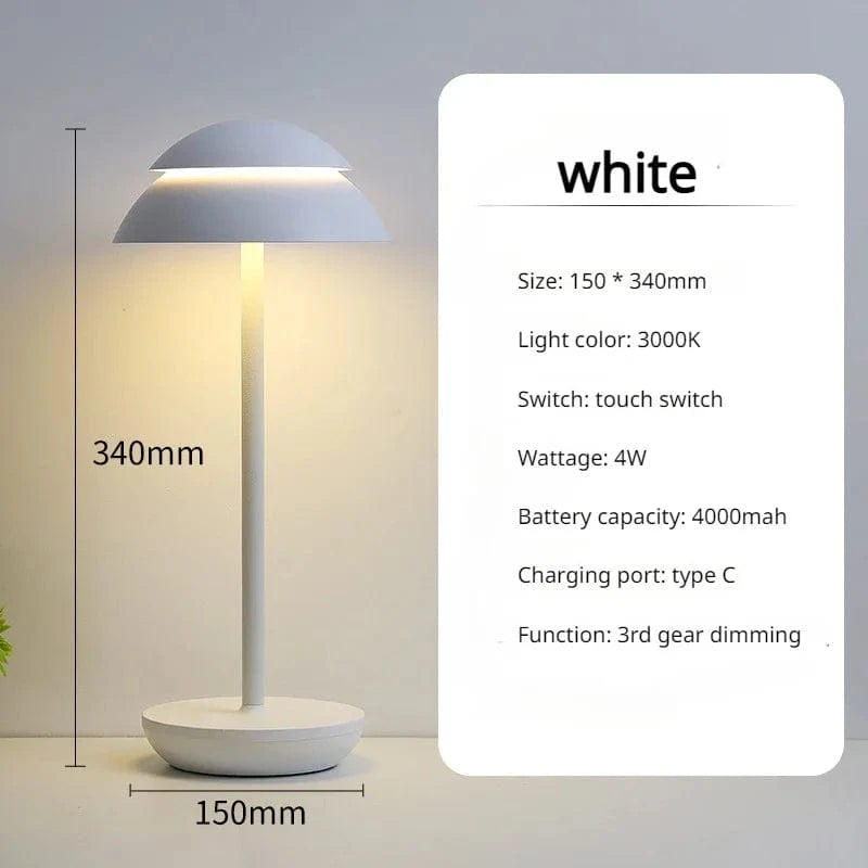 Veilleuse Vintage LED Sans Fil Rechargeable | Marco Lucetti BLANC