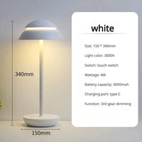 Veilleuse Vintage LED Sans Fil Rechargeable | Marco Lucetti BLANC