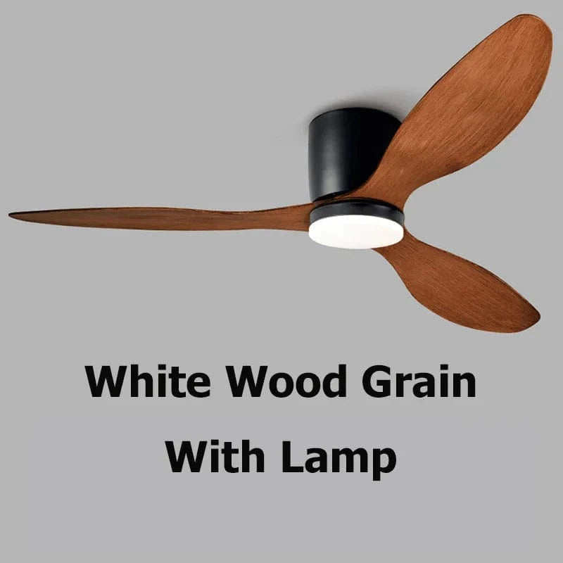 Ventilateur de plafond DC moderne | Marco Lucetti Marron avec de la lumière / 42 pouces