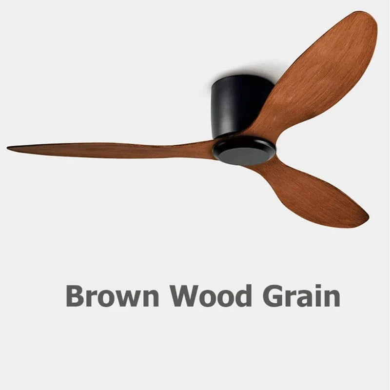 Ventilateur de plafond DC moderne | Marco Lucetti Marron sans lumière / 42 pouces