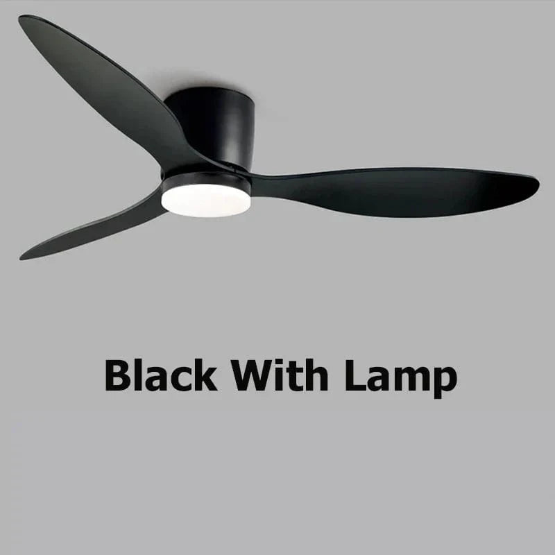 Ventilateur de plafond DC moderne | Marco Lucetti Noir avec de la lumière / 42 pouces