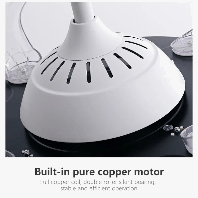 Ventilateur de plafond design invisible avec lumière et lustre | Marco Lucetti