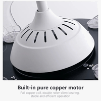 Ventilateur de plafond design invisible avec lumière et lustre | Marco Lucetti