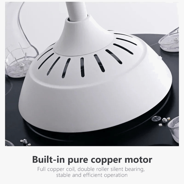 Ventilateur de plafond design invisible avec lumière et lustre | Marco Lucetti