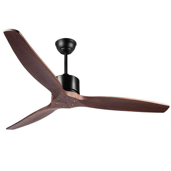 Ventilateur de plafond en bois à 3 pales FanWood. | Marco Lucetti Bois foncé
