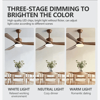 Ventilateur de plafond en bois lumineux avec télécommande - ÉcoBreezeLux | Marco Lucetti