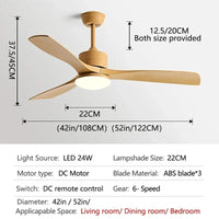 Ventilateur de plafond en bois lumineux avec télécommande - ÉcoBreezeLux | Marco Lucetti Grains de bois entiers / 36 pouces / 110V