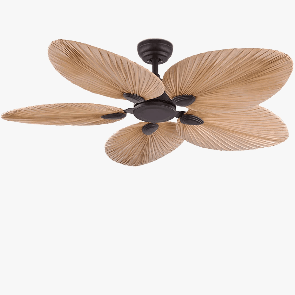 Ventilateur de plafond Exotique Feuilles de Palmier avec Télécommande, Idéal pour Salon ou Chambre | Marco Lucetti