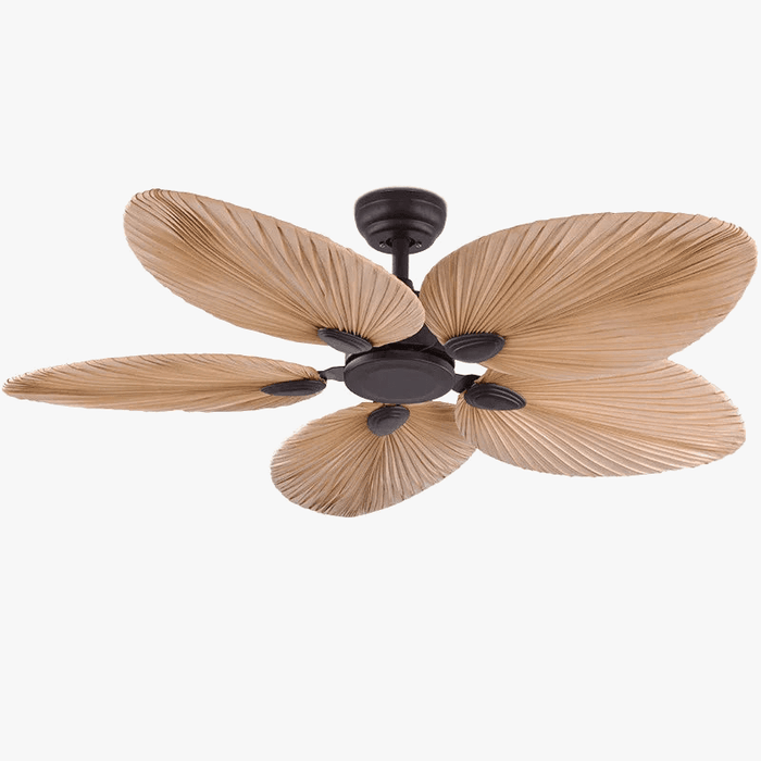 Ventilateur de plafond Exotique Feuilles de Palmier avec Télécommande, Idéal pour Salon ou Chambre | Marco Lucetti