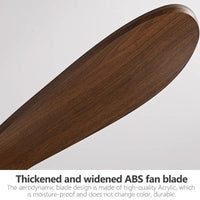 Ventilateur de plafond industriel vintage en bois avec télécommande, sans lumière | Marco Lucetti