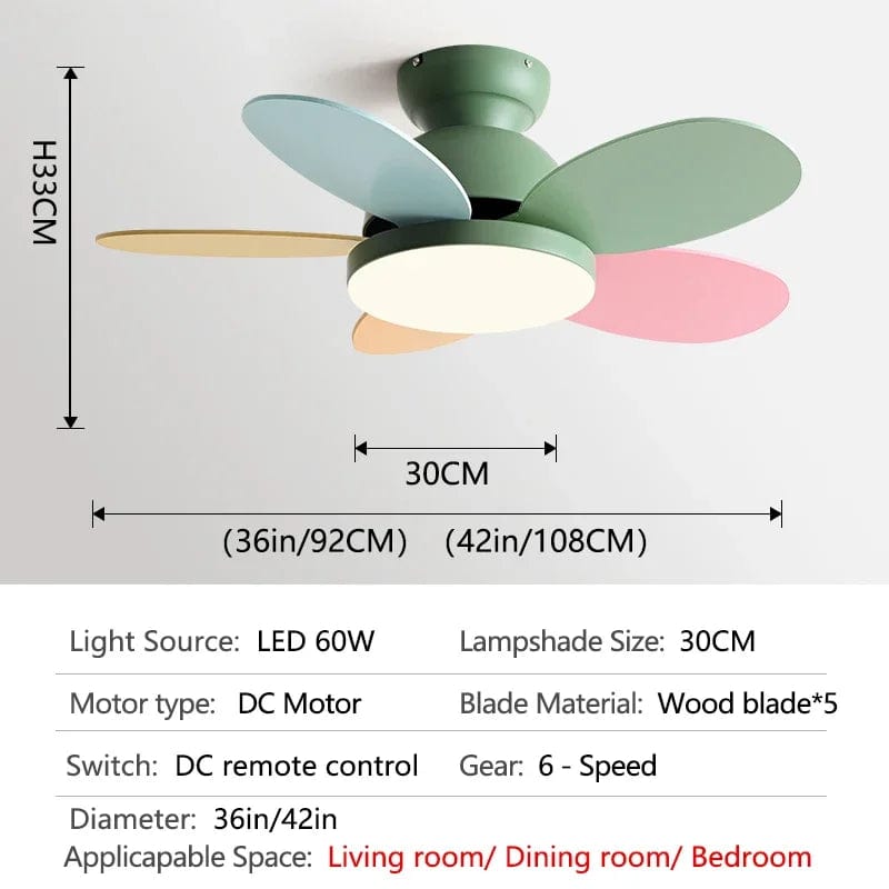 Ventilateur de plafond Kids' Cool Breeze avec éclairage et contrôle | Marco Lucetti