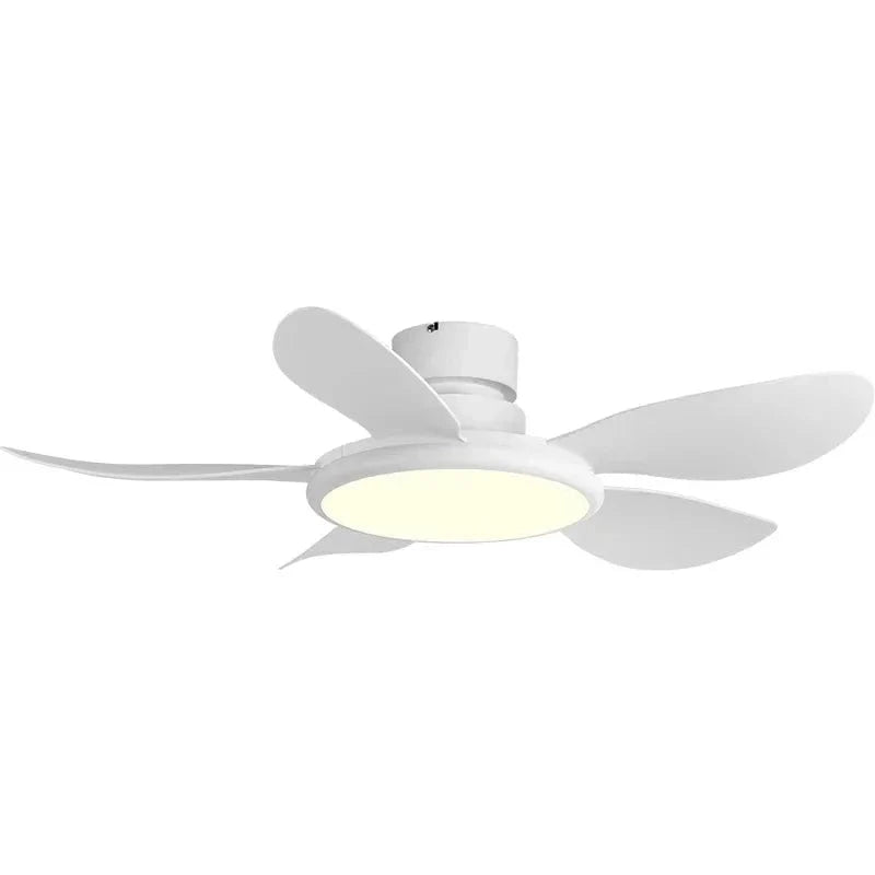 Ventilateur de plafond LED avec télécommande, design minimaliste | Marco Lucetti Blanc1 / 52 pouces
