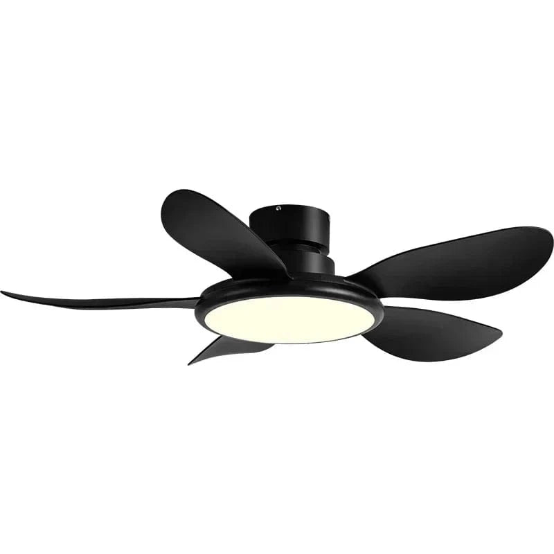 Ventilateur de plafond LED avec télécommande, design minimaliste | Marco Lucetti Noir2 / 42 pouces