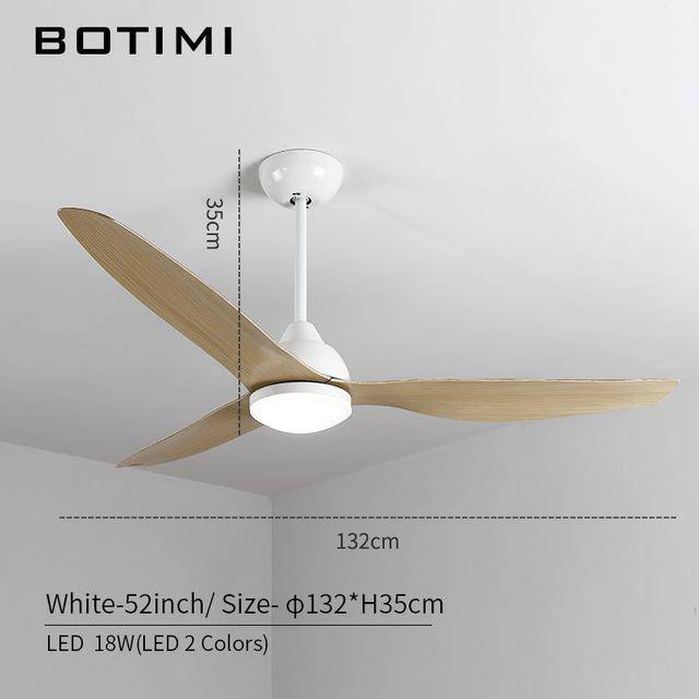 Ventilateur de plafond LED bois 3 pales | Marco Lucetti Blanc