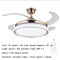 Ventilateur de plafond LED intelligent avec pales rétractables - Style Moderne | Marco Lucetti