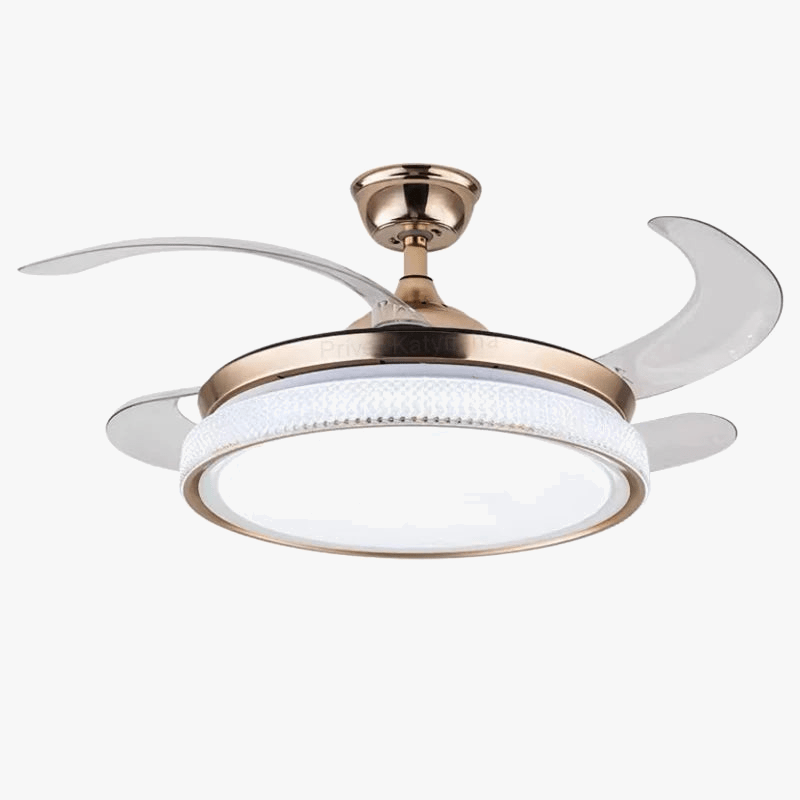 Ventilateur de plafond LED intelligent avec pales rétractables - Style Moderne | Marco Lucetti