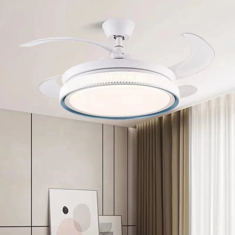 Ventilateur de plafond LED intelligent avec pales rétractables - Style Moderne | Marco Lucetti