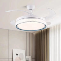 Ventilateur de plafond LED intelligent avec pales rétractables - Style Moderne | Marco Lucetti