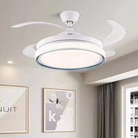 Ventilateur de plafond LED intelligent avec pales rétractables - Style Moderne | Marco Lucetti