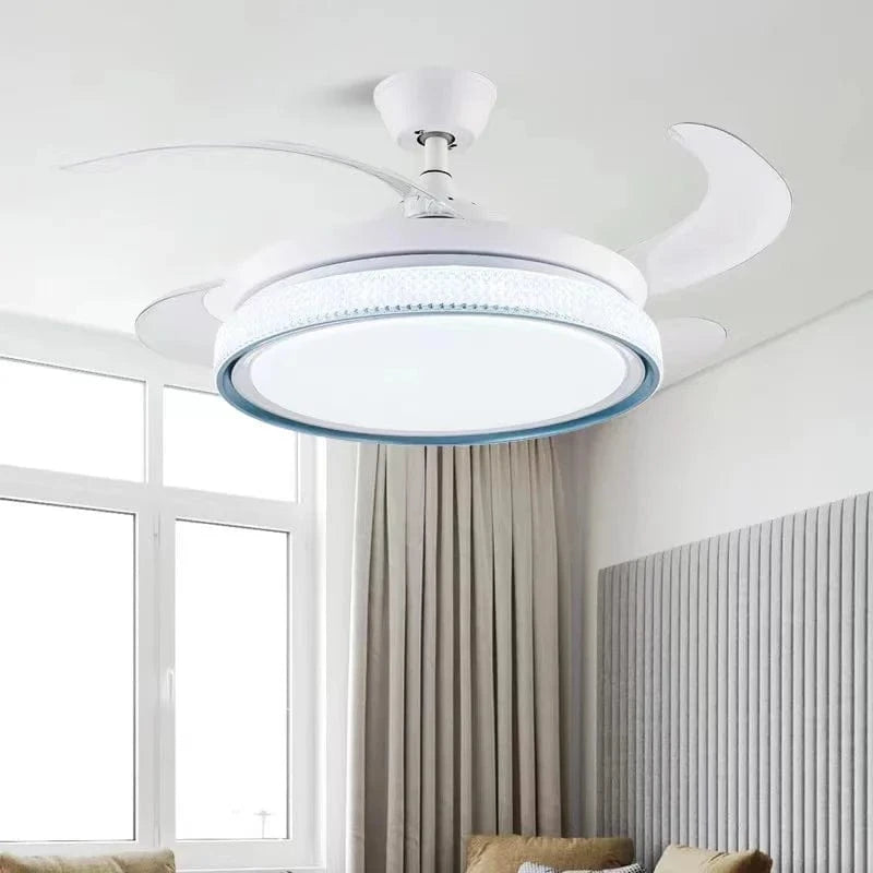 Ventilateur de plafond LED intelligent avec pales rétractables - Style Moderne | Marco Lucetti