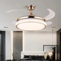 Ventilateur de plafond LED intelligent avec pales rétractables - Style Moderne | Marco Lucetti
