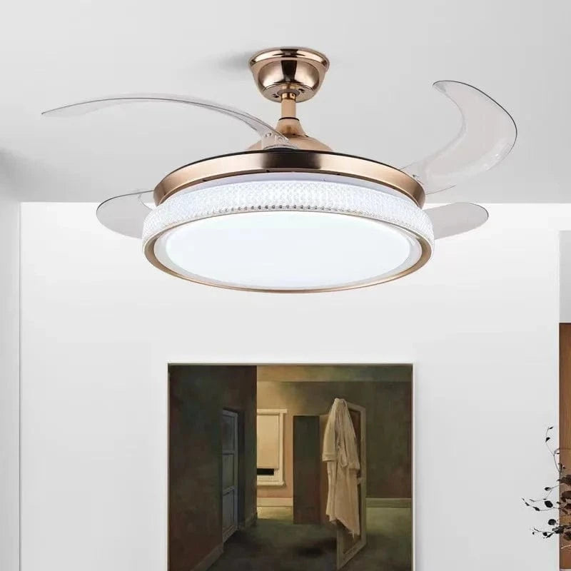 Ventilateur de plafond LED intelligent avec pales rétractables - Style Moderne | Marco Lucetti