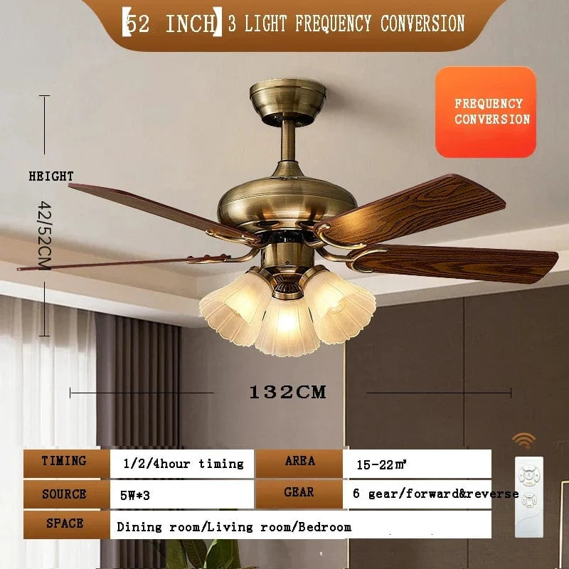 Ventilateur de plafond LED intelligent avec pales rétractables - Style Moderne | Marco Lucetti C 52 pouces 3 lumières / 31-40W / 85-265V