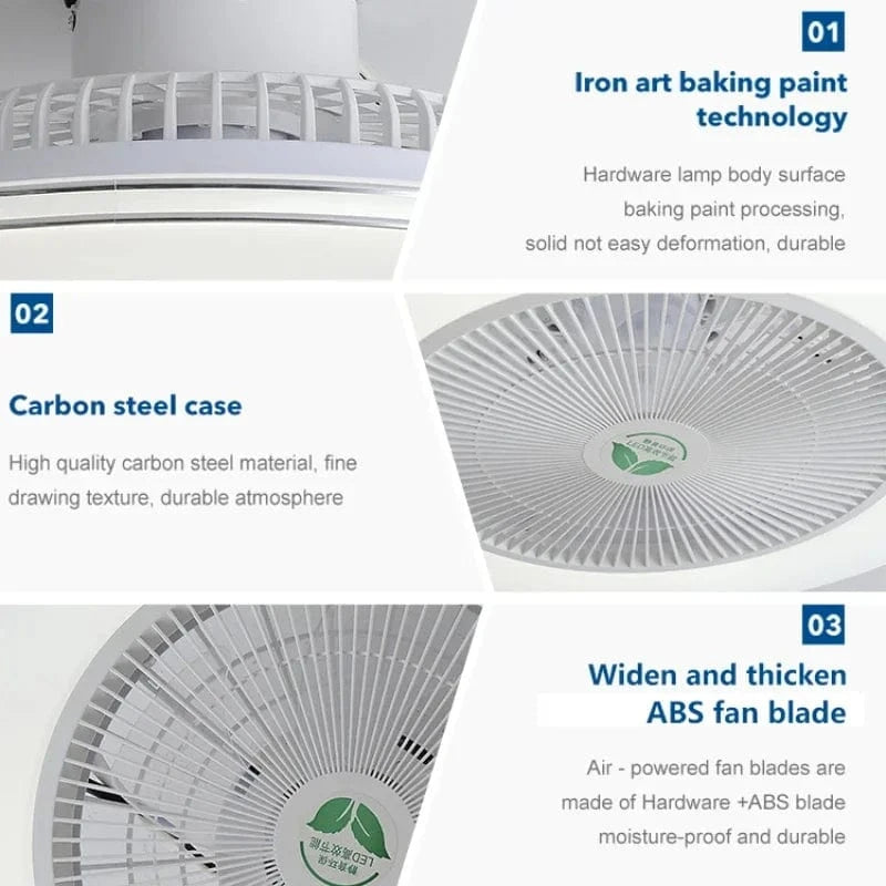 Ventilateur de plafond LED modern avec télécommande et lustre - Édition Luxe | Marco Lucetti