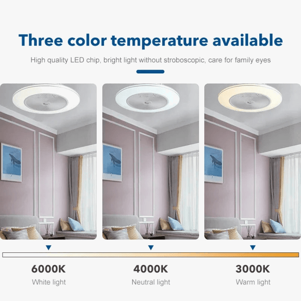 Ventilateur de plafond LED modern avec télécommande et lustre - Édition Luxe | Marco Lucetti